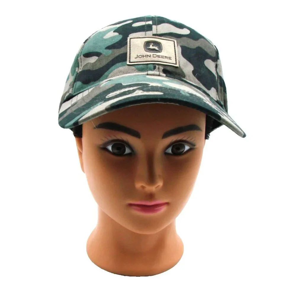 John Deere Youth Hat Ballcap Camo Baseball Hat One Size Camouflage Adjustable